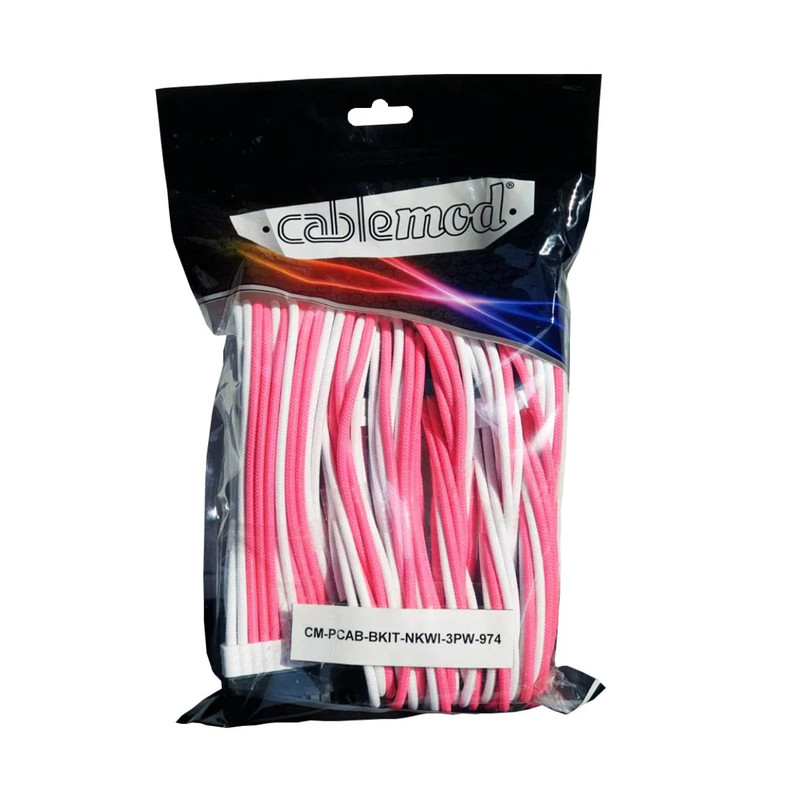 CableMod - ModMesh PRO Cable Extension Kit - 974 Edition - White/Pink - كابل